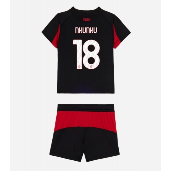 AC Milan Christopher Nkunku #18 Maglia Gara Casa Repliche 2025-26 Bambino Maniche Corte
